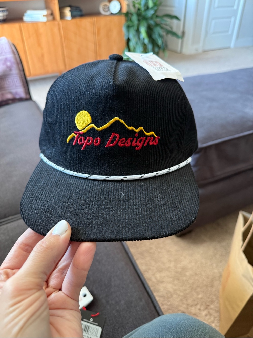 Topo Designs Black Corduroy Hat new with tags!